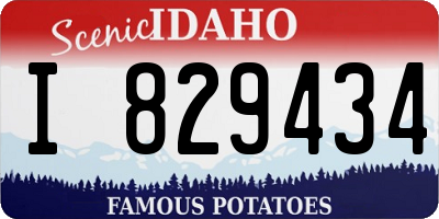 ID license plate I829434