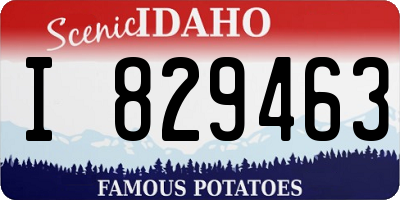 ID license plate I829463