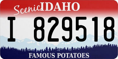 ID license plate I829518