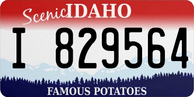 ID license plate I829564