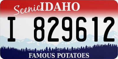 ID license plate I829612