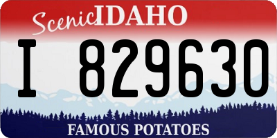 ID license plate I829630