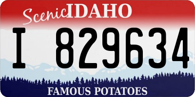 ID license plate I829634