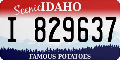 ID license plate I829637