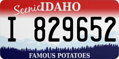 ID license plate I829652