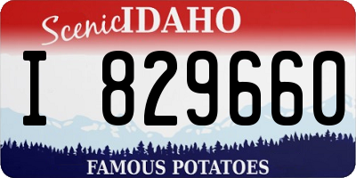 ID license plate I829660
