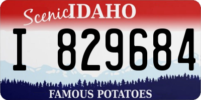 ID license plate I829684