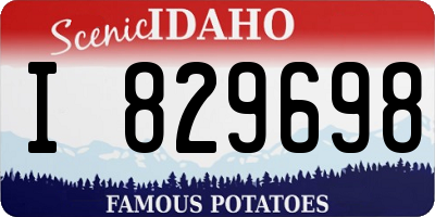 ID license plate I829698
