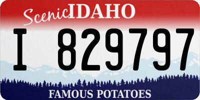ID license plate I829797