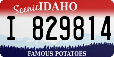 ID license plate I829814