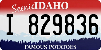 ID license plate I829836