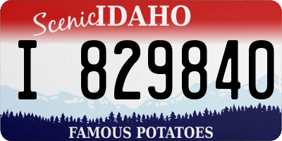 ID license plate I829840