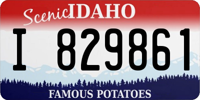 ID license plate I829861