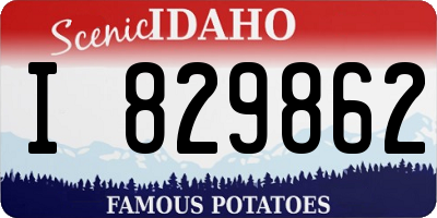 ID license plate I829862