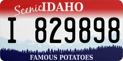 ID license plate I829898