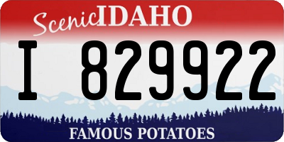 ID license plate I829922