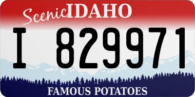 ID license plate I829971