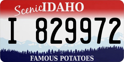 ID license plate I829972