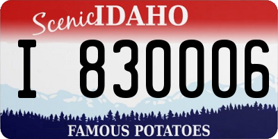ID license plate I830006
