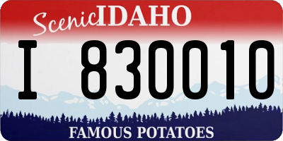 ID license plate I830010