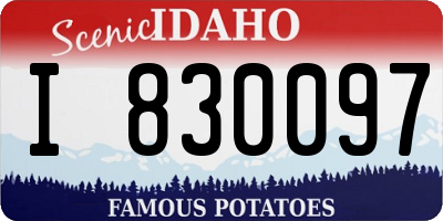 ID license plate I830097