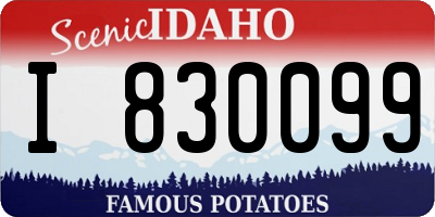 ID license plate I830099