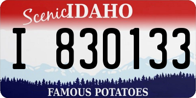 ID license plate I830133