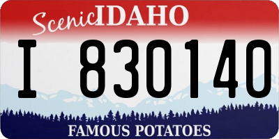 ID license plate I830140
