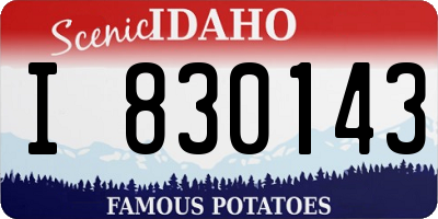 ID license plate I830143