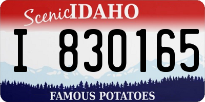 ID license plate I830165