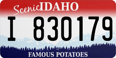 ID license plate I830179