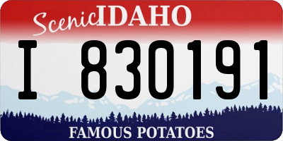 ID license plate I830191