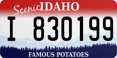 ID license plate I830199