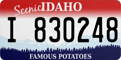 ID license plate I830248