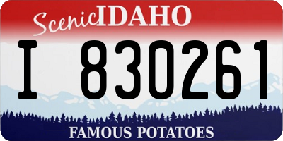 ID license plate I830261