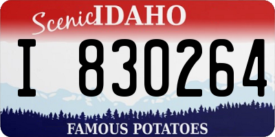 ID license plate I830264