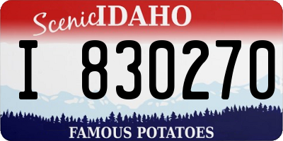 ID license plate I830270