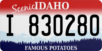 ID license plate I830280