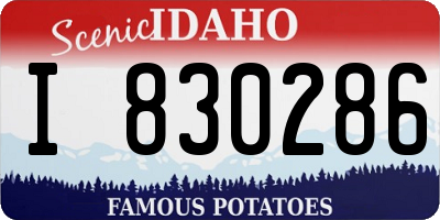 ID license plate I830286