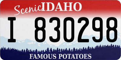 ID license plate I830298