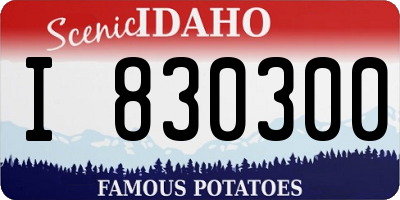 ID license plate I830300