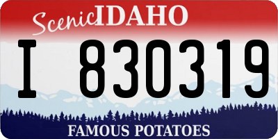ID license plate I830319