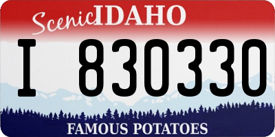 ID license plate I830330