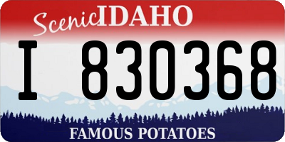 ID license plate I830368
