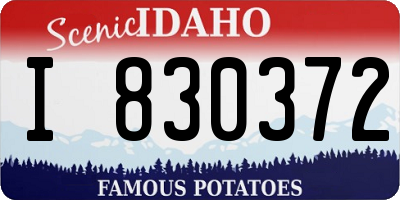 ID license plate I830372