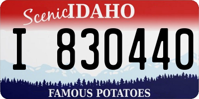 ID license plate I830440