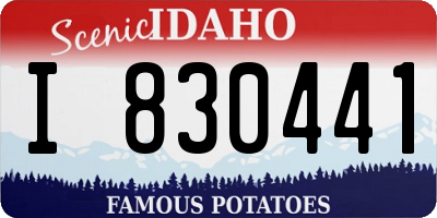 ID license plate I830441