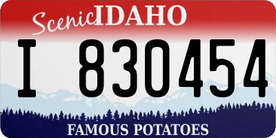 ID license plate I830454