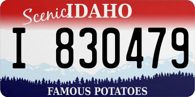 ID license plate I830479