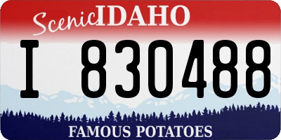 ID license plate I830488